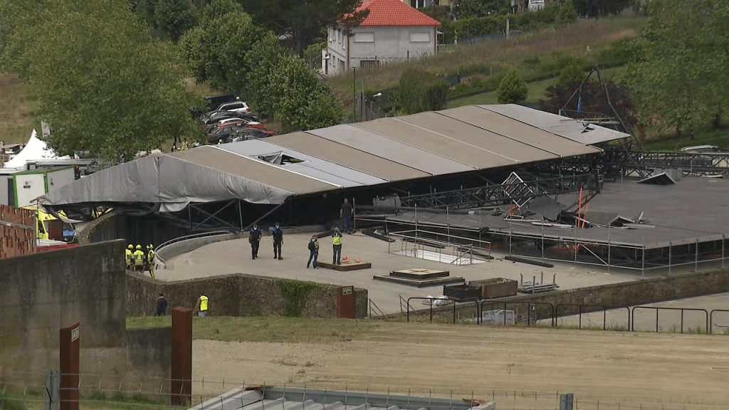 Dous feridos graves ao derrubarse a estrutura dun dos escenarios do Son do&nbsp;Camiño