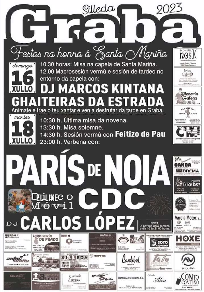 Graba festexa Santa Mariña coa París de Noia