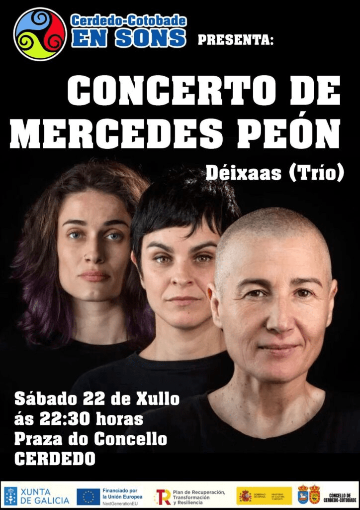 Mercedes Peón actuará en Cerdedo-Cotobade