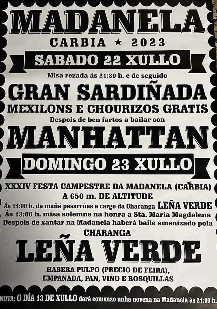 Carbia festexa a Madanela