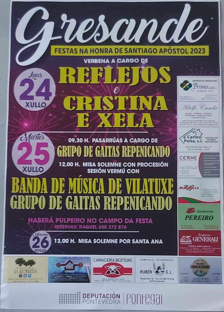 Festas do Santiago Apóstolo en&nbsp;Gresande
