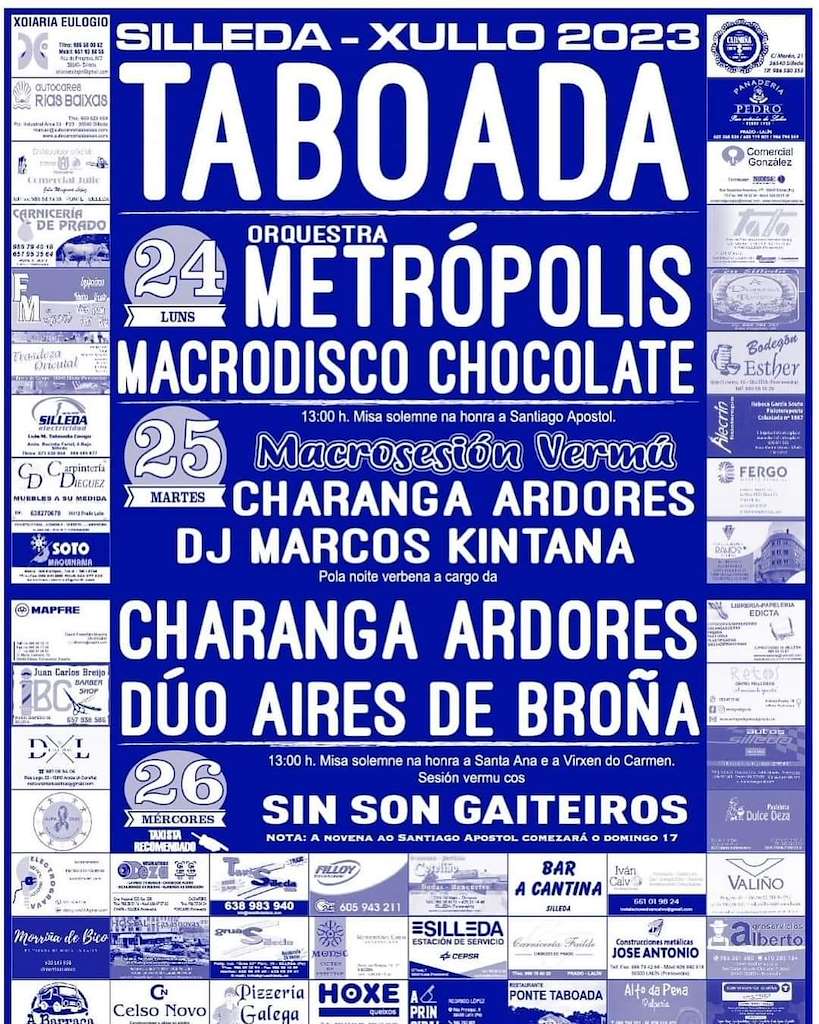 Taboada festexa o Santiago Apóstolo, a Virxe do Carme e Santa Ana