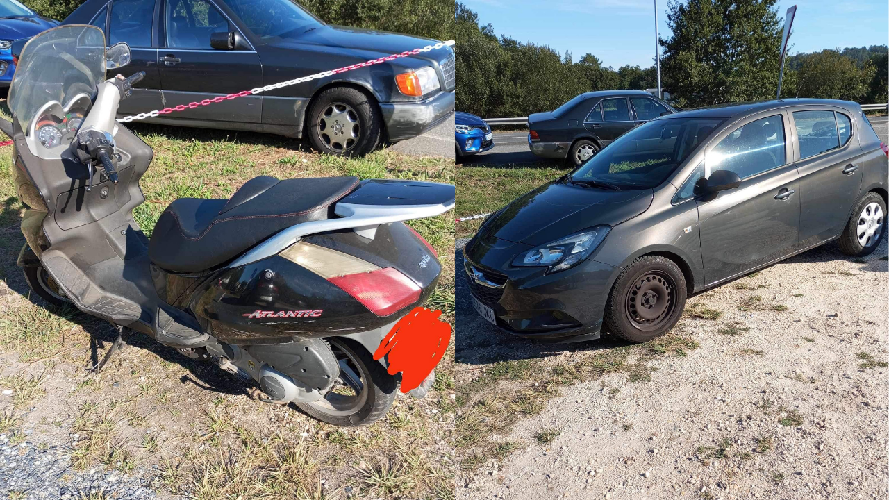 Un motorista ferido nunha colisión en Pontevea