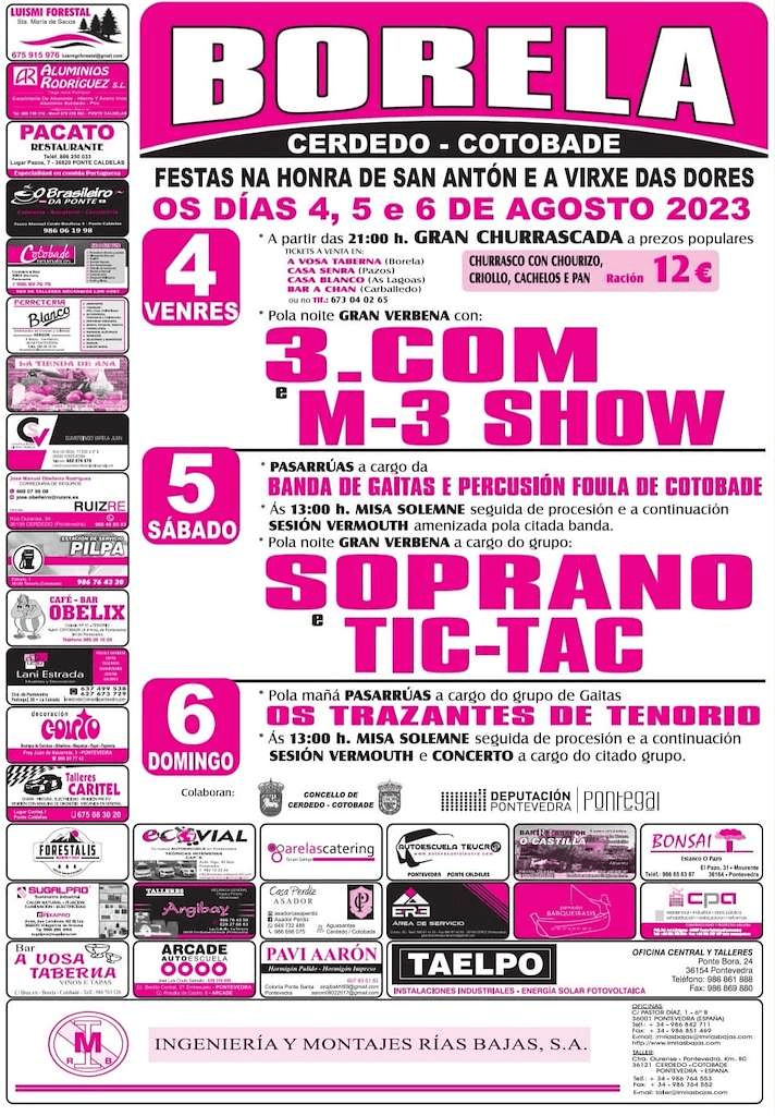 Festa na honra de San Antón e da Virxe das Dores en&nbsp;Borela