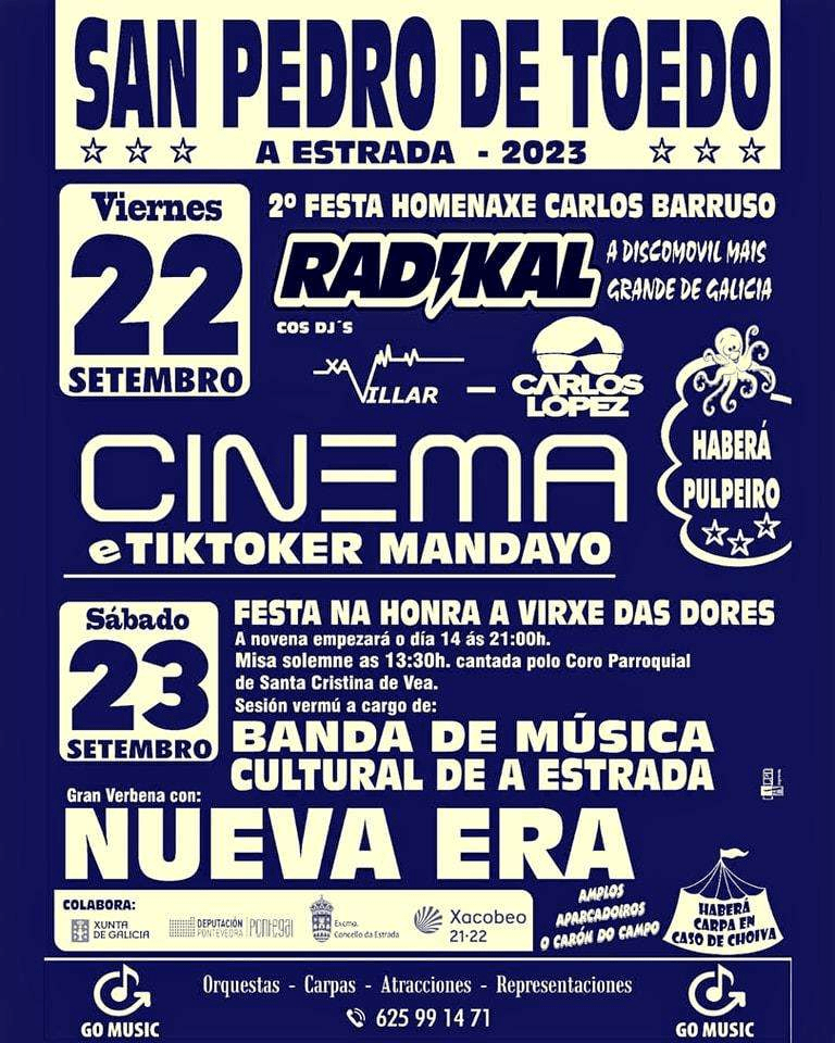 Toedo vibrará ao ritmo de Nueva Era, Cinema e&nbsp;Mandayo