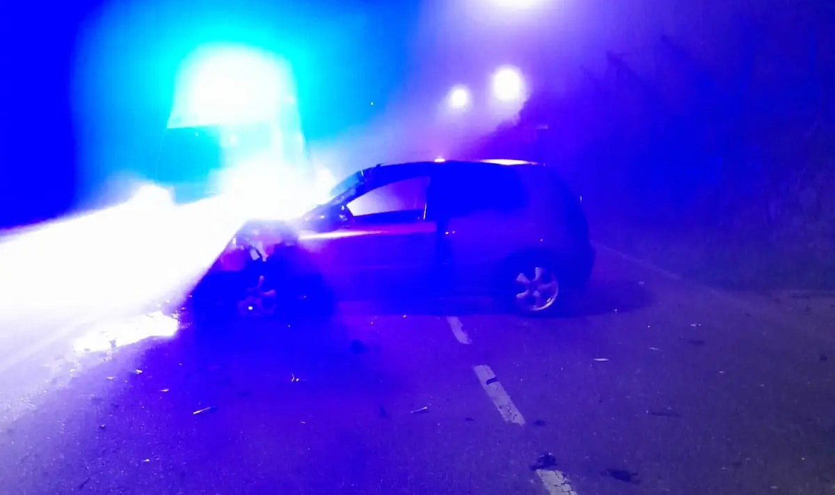 Un ferido nun accidente en San Xurxo de Vea
