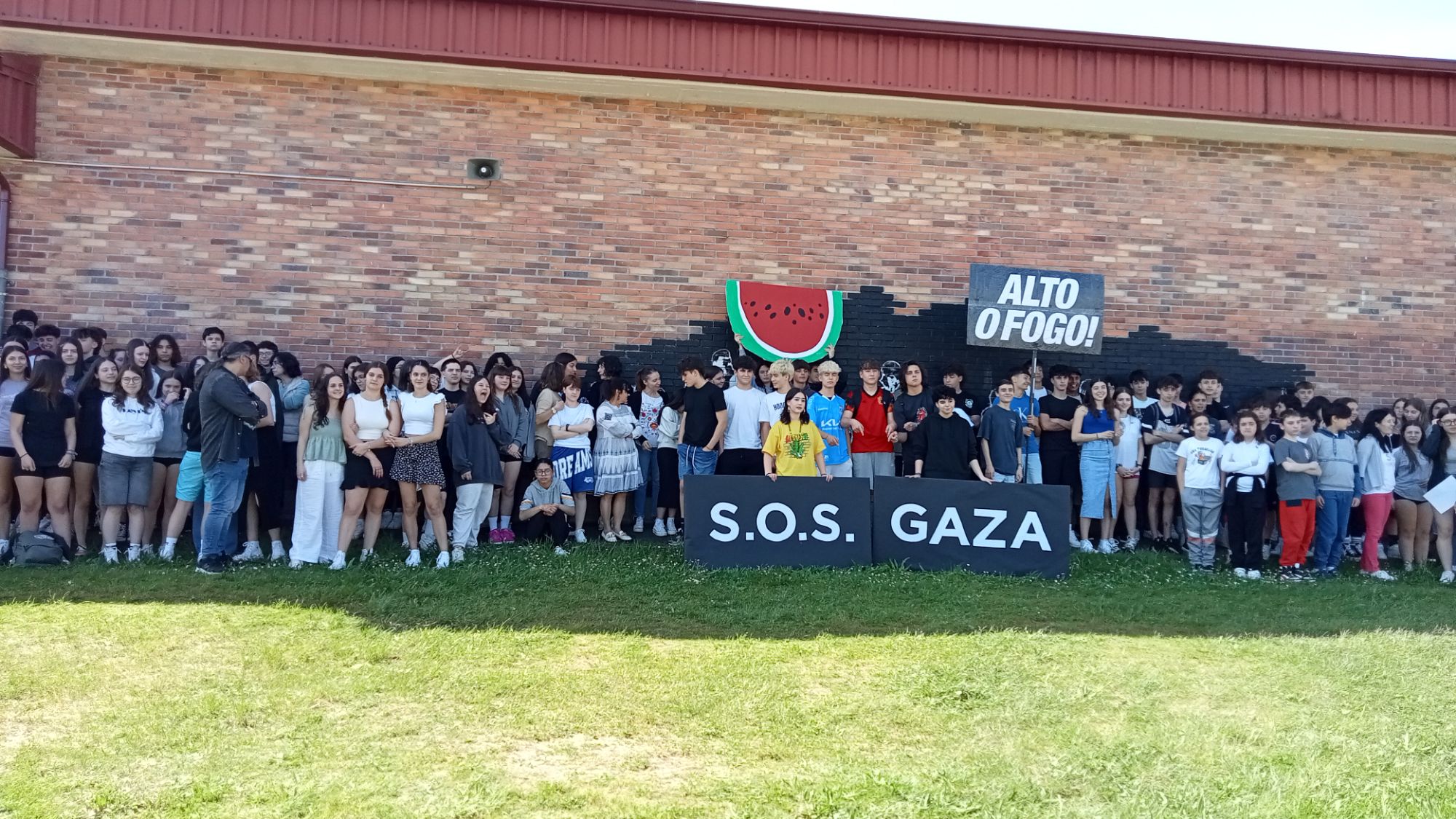 Os centros educativos mostran a súa repulsa ao xenocidio en Gaza