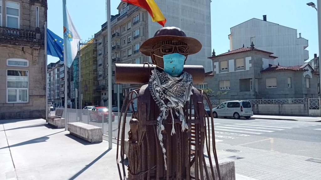 O peregrino que apoia ao pobo&nbsp;palestino