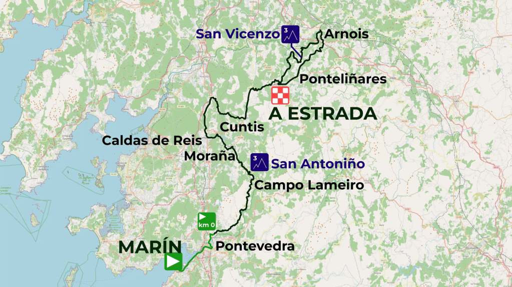 Por onde pasará a etapa do Gran Camiño que remata na&nbsp;Estrada?