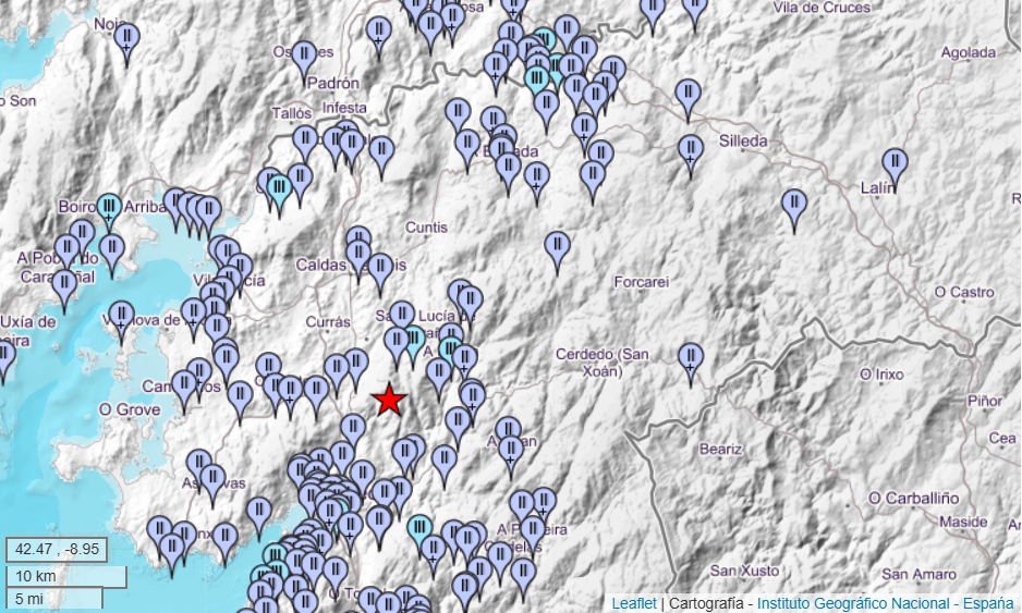 Un terremoto con epicentro en Barro deixouse sentir na Estrada e en&nbsp;Forcarei