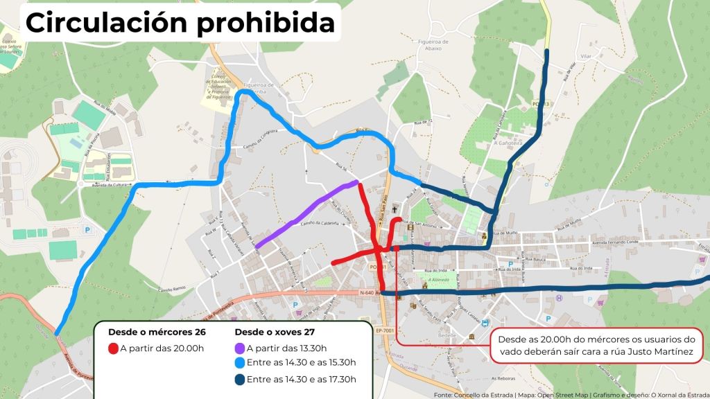 A chegada á Estrada do Gran Camiño condicionará a circulación e o estacionamento en gran parte do casco&nbsp;urbano
