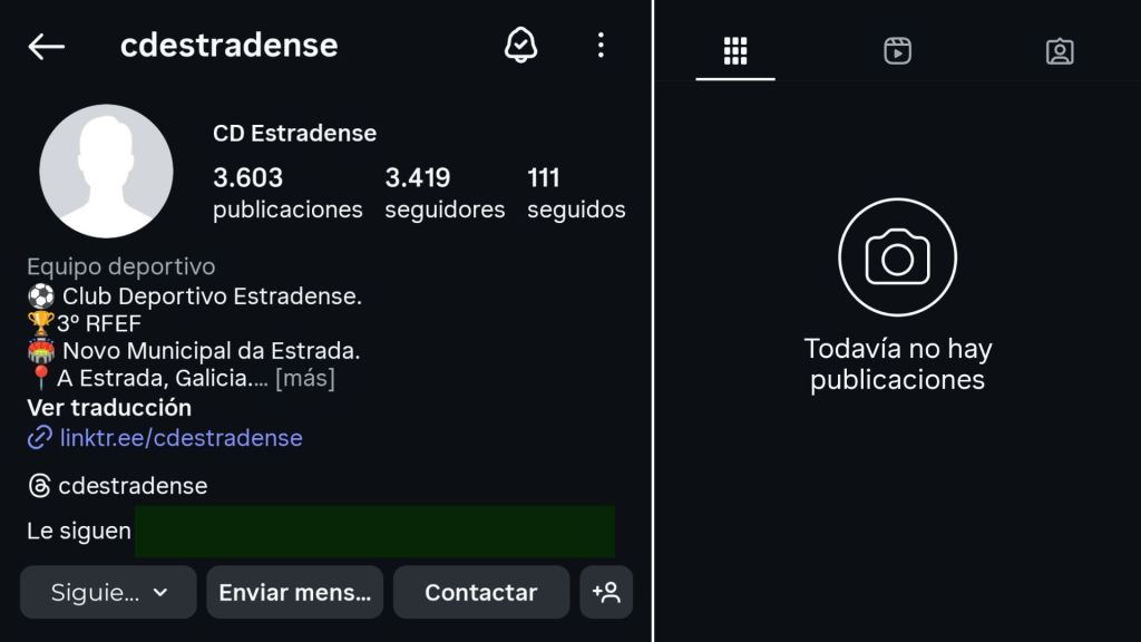 Suspenden a conta de Instagram do&nbsp;Estradense