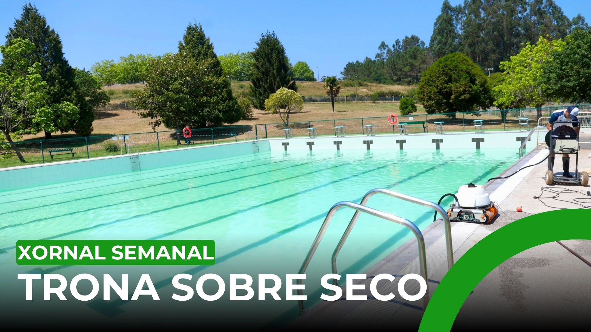 Declaran a prealerta por seca e rompe unha tubaxe na piscina municipal